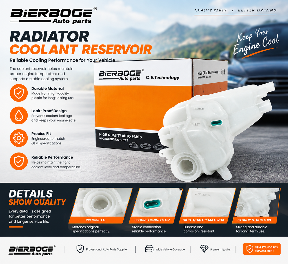 Radiator Coolant Reservoir: Reliable Engine Cooling Solution for Automotive Applications