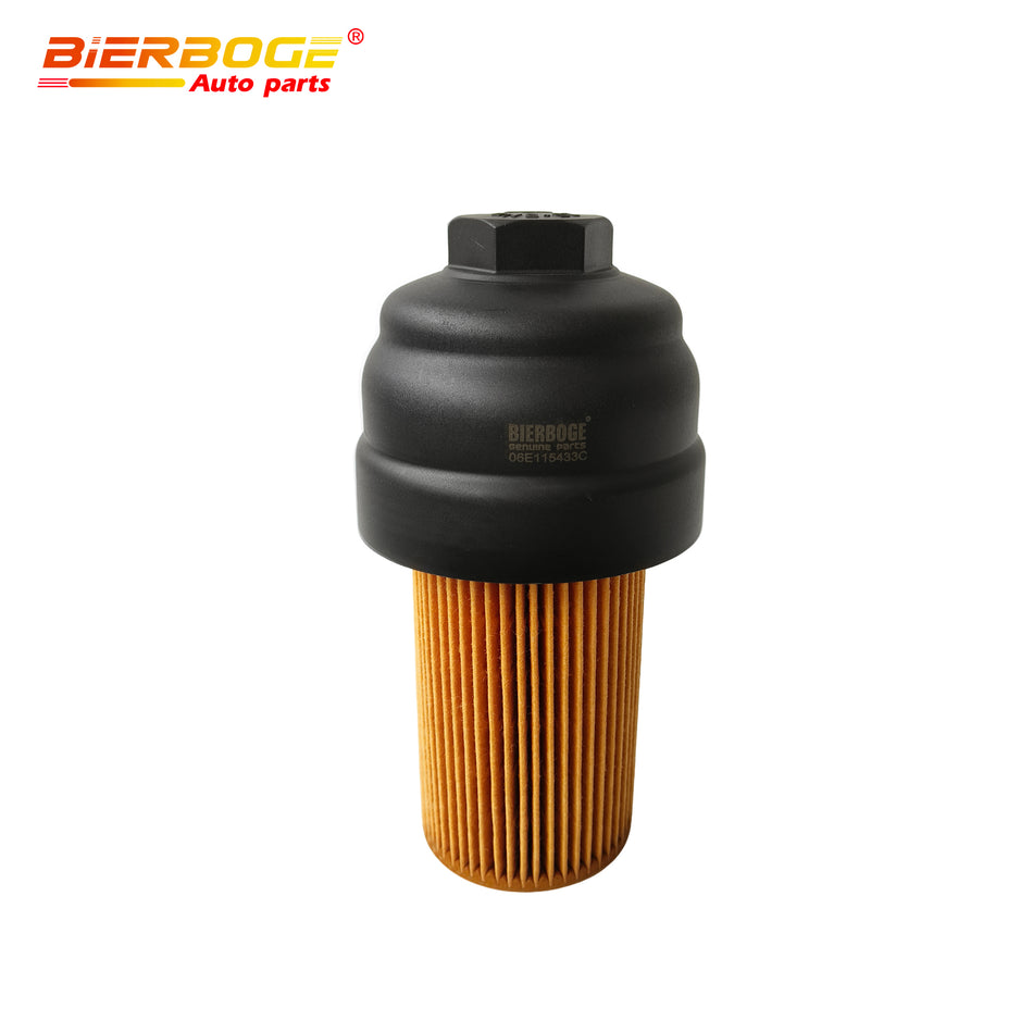 06E115433C Oil Filter Housing Cap with Filter Element For Audi