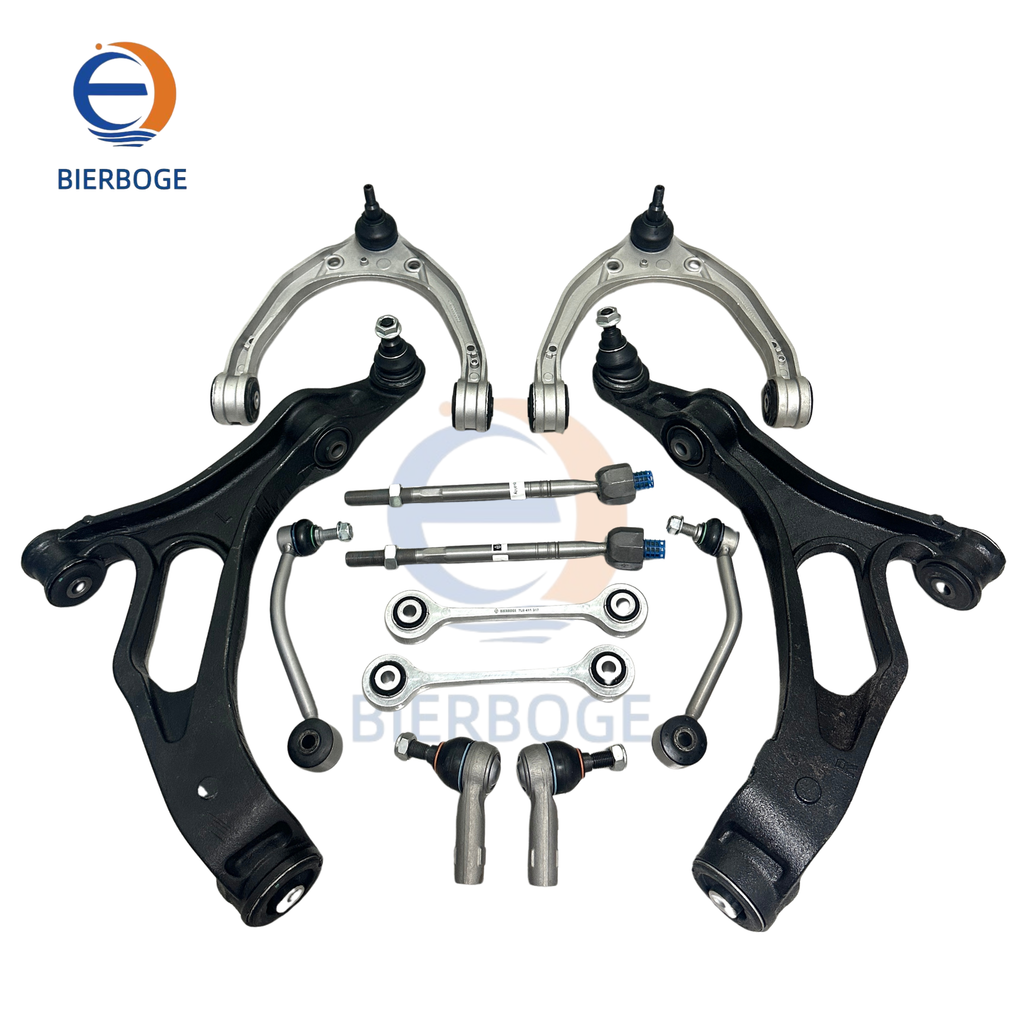 Suitable for 2004-2010 models of Touareg and Cayenne, including a full set of front control arms, front and rear stabilizer bars, inner and outer tie rod ends
