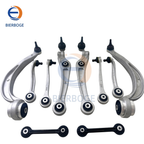 Suitable for Porsche Macan, Audi A4L B8, A6L C7, Q5 front control arm assemblies, inner and outer tie rod ends, dust boots and cushion rubbers