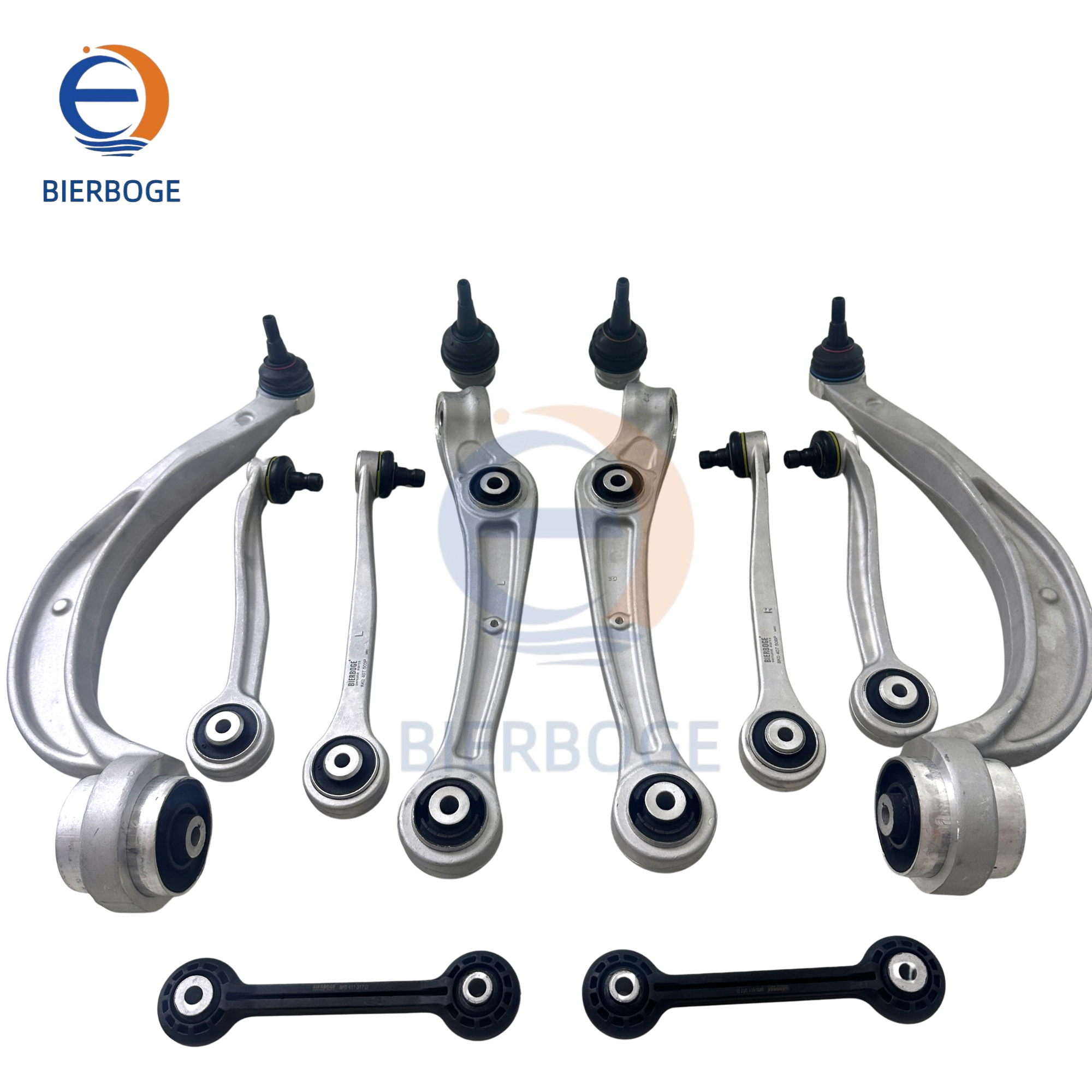 Suitable for Porsche Macan, Audi A4L B8, A6L C7, Q5 front control arm assemblies, inner and outer tie rod ends, dust boots and cushion rubbers