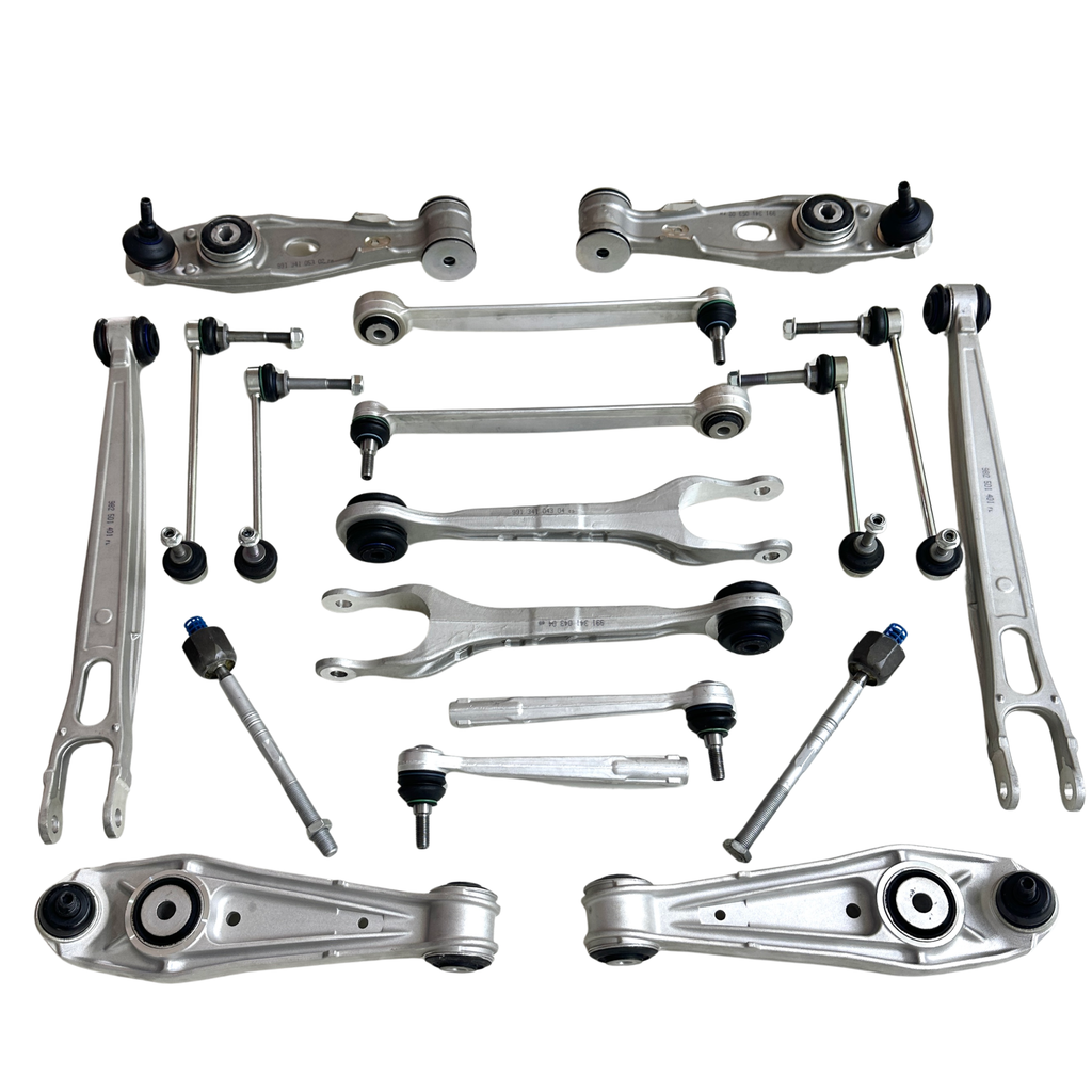 Brand new high-quality front and rear control arms, front and rear stabilizer bars, inner and outer tie rod ends suitable for Porsche 718, 991, 982, 981