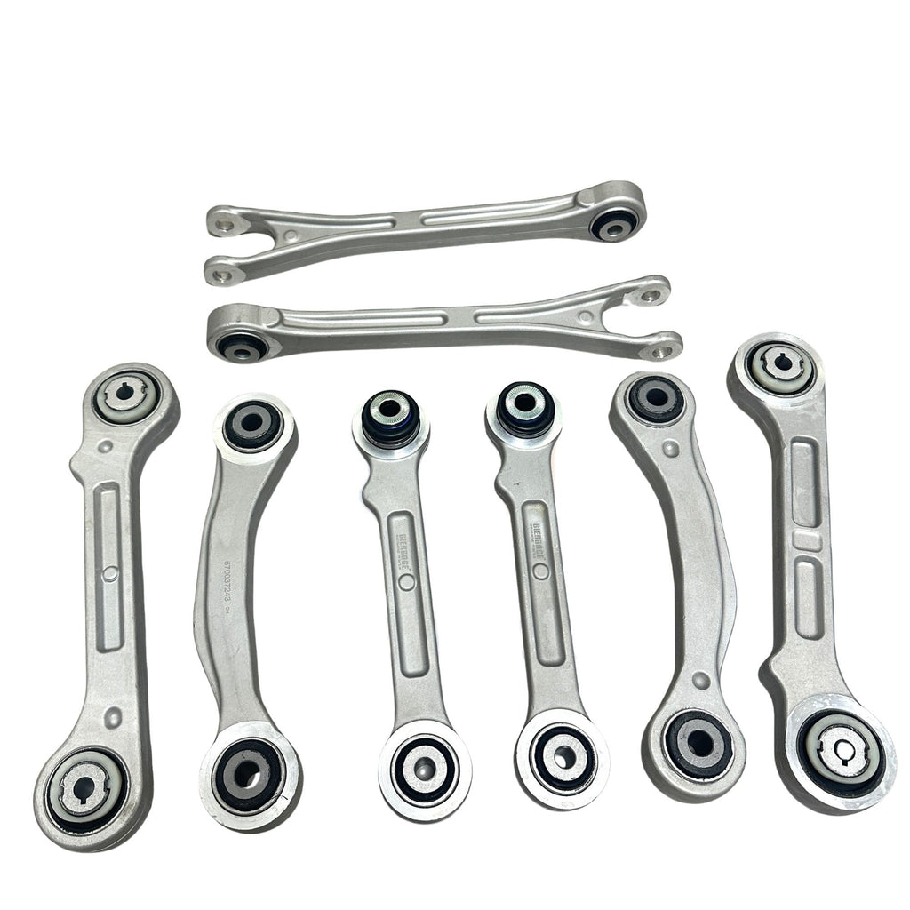 8-piece Rear Control Arm Suspension Kit for Maserati Levante M161, Part Numbers: 670002808, 670032016, 670032017, 670158898, Equivalent Part Number: 670037243