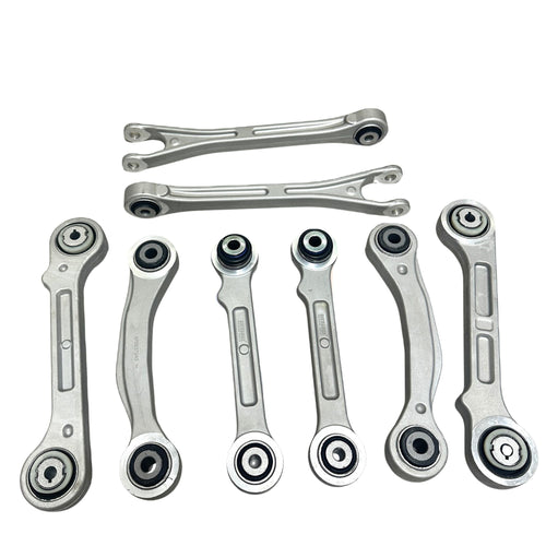 8-piece Rear Control Arm Suspension Kit for Maserati Levante M161, Part Numbers: 670002808, 670032016, 670032017, 670158898, Equivalent Part Number: 670037243