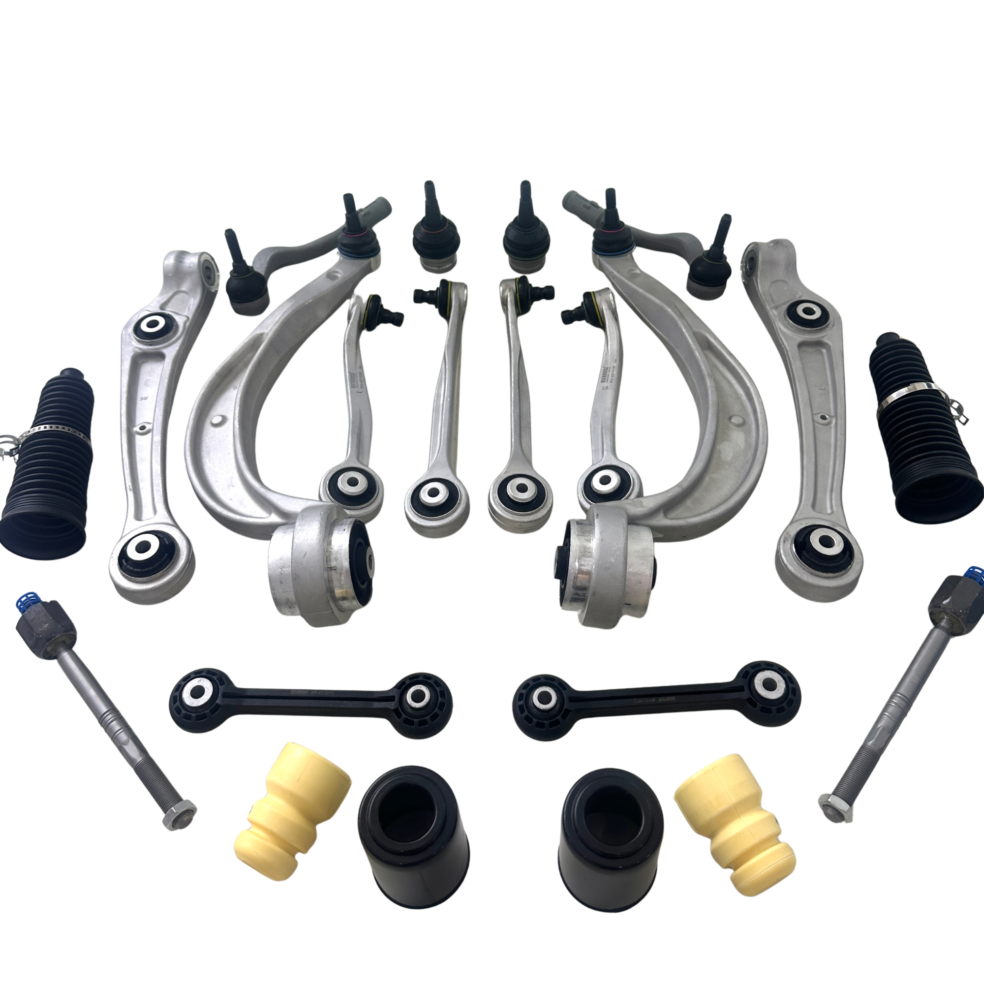 Suitable for Porsche Macan, Audi A4L B8, A6L C7, Q5 front control arm assemblies, inner and outer tie rod ends, dust boots and cushion rubbers