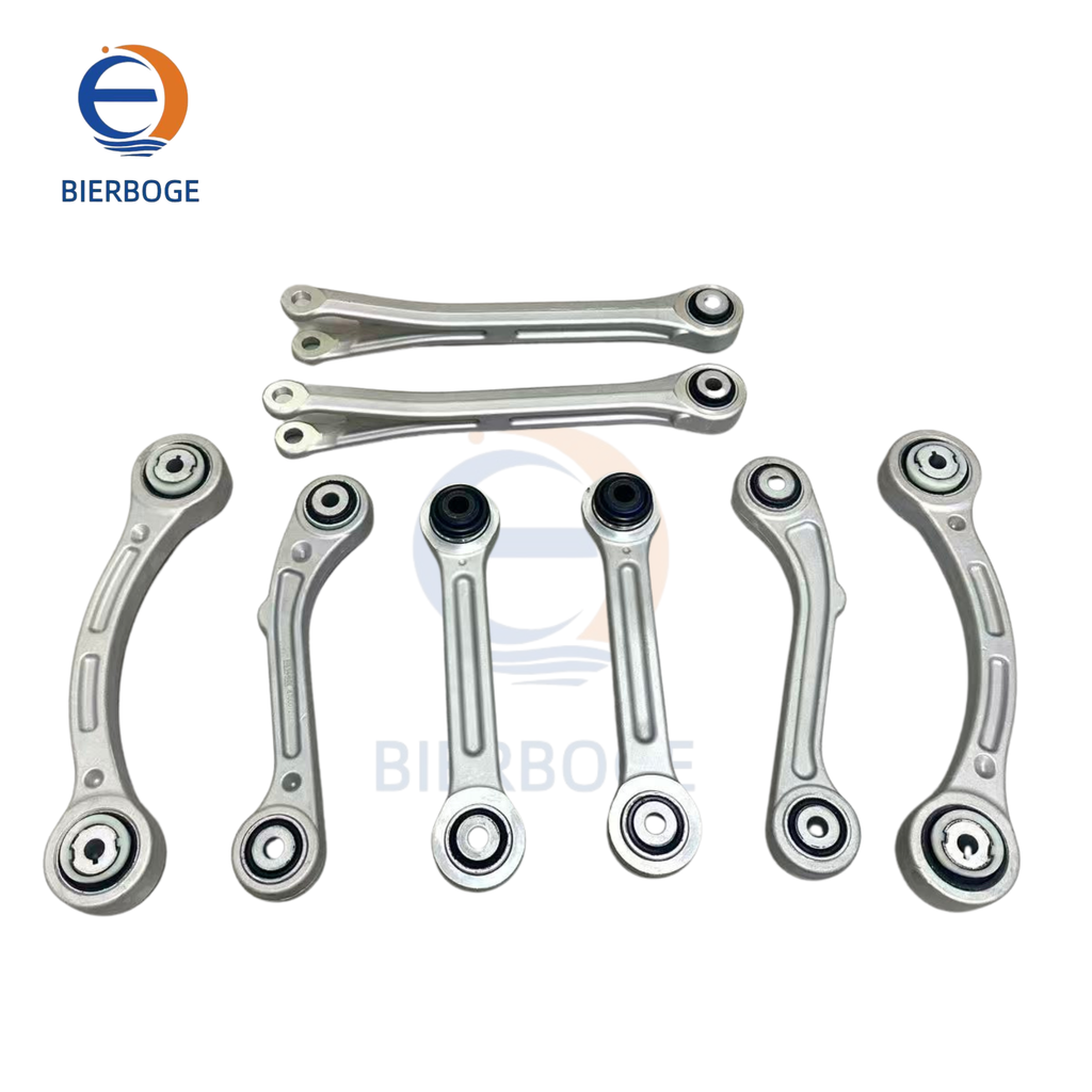 8-piece Rear Suspension Control Arm Kit Compatible with Maserati Ghibli M156 M157, Part Numbers: 670002808, 670006273, 670007252, 670007251