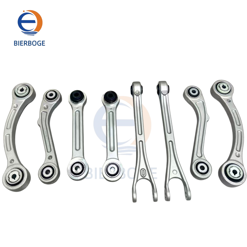 8-piece Rear Suspension Control Arm Kit Compatible with Maserati Ghibli M156 M157, Part Numbers: 670002808, 670006273, 670007252, 670007251