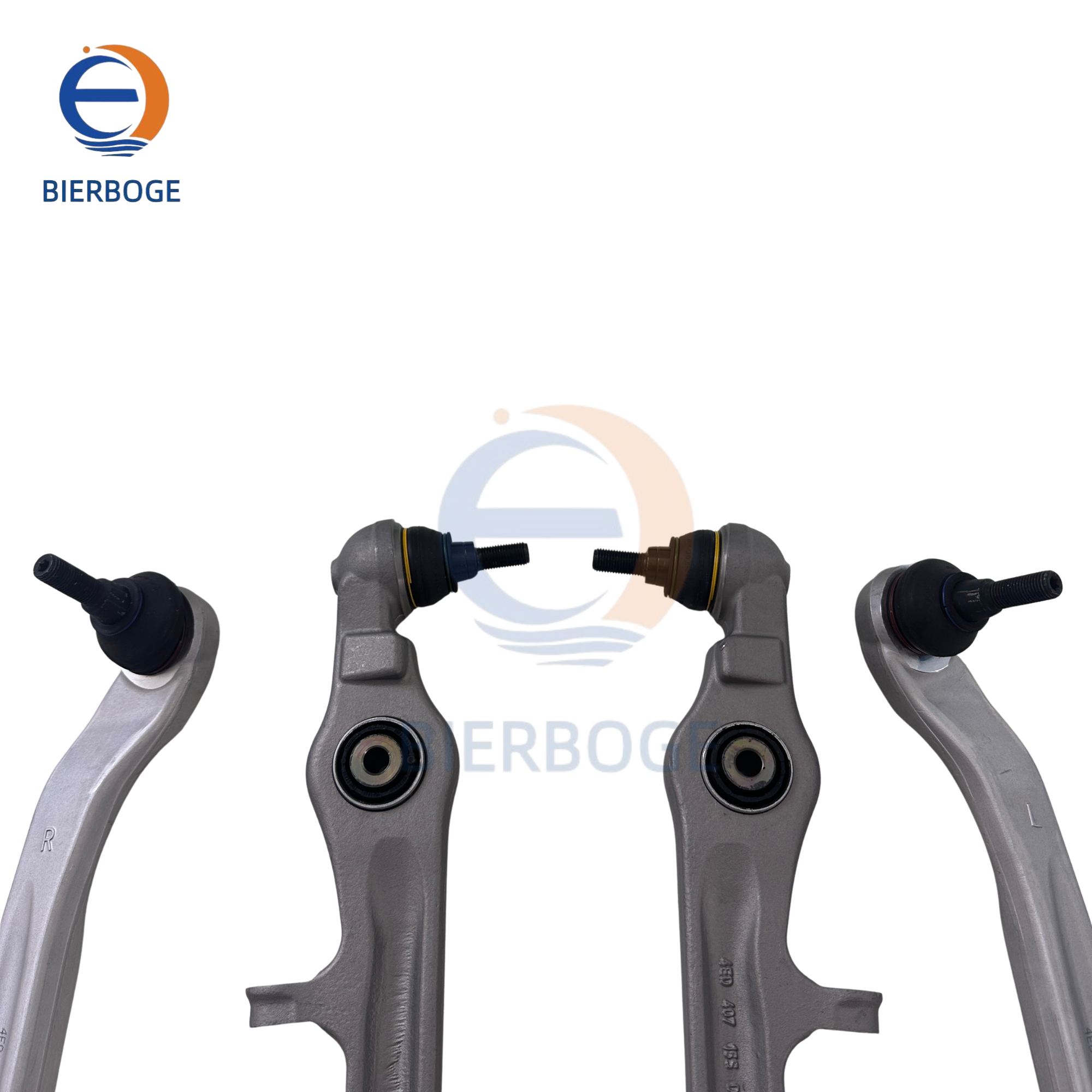 16-piece set of high-quality front control arms, inner and outer tie rod ends, compatible with Audi A6 C6, A8 D3, Volkswagen Phaeton and Bentley Flying Spur