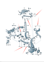 suspension system control arms of AudiA4LA6LQ5 8K0407505 8K0407506 8K0407509 8K0407510 8K0407151 8K0407152 8K0407693 8K0407694