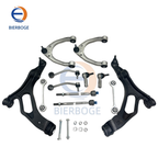 Suitable for 2004-2010 models of Touareg and Cayenne, including a full set of front control arms, front and rear stabilizer bars, inner and outer tie rod ends