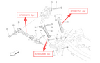 8-piece Rear Suspension Control Arm Kit Compatible with Maserati Ghibli M156 M157, Part Numbers: 670002808, 670006273, 670007252, 670007251